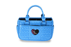 Glossy Bright Blue Heart TGA Athletic Handbag