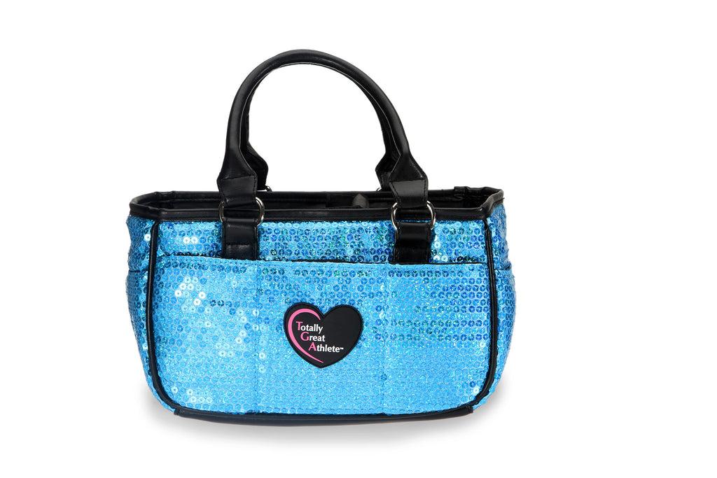 Ocean Blue Sequin TGA Athletic Handbag